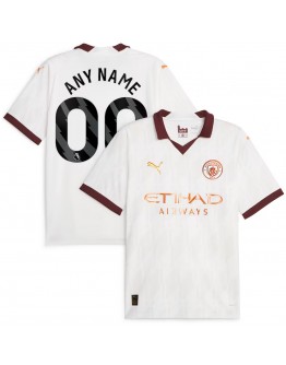 Manchester City Puma 2023/24 Away Custom Replica Jersey - White