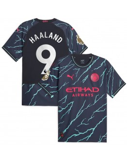 Erling Haaland Manchester City Puma 2023/24 Third Replica Player Jersey - Navy