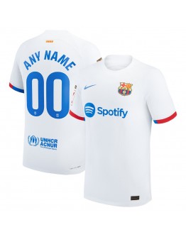 Barcelona Nike 2023/24 Away Custom Replica Jersey - White