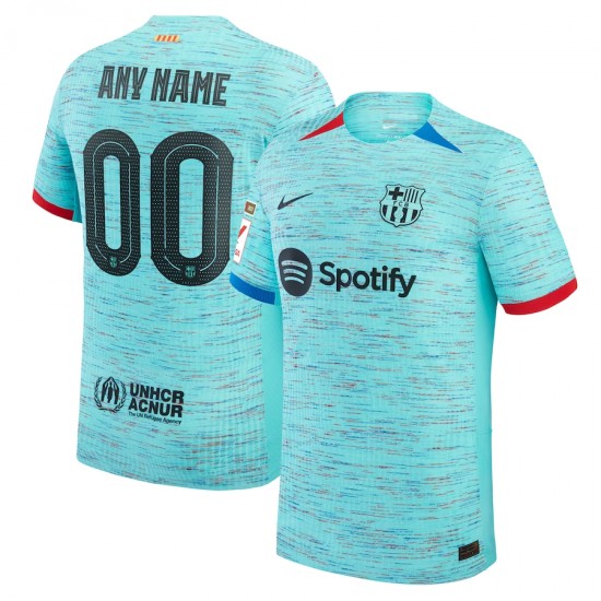 Barcelona Nike 2023/24 Third Custom Authentic Jersey - Aqua