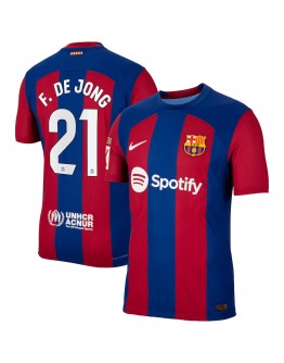 Frenkie de Jong Barcelona Nike 2023/24 Home Replica Jersey - Royal