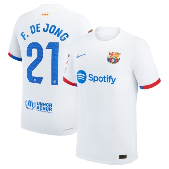 Frenkie de Jong Barcelona Nike 2023/24 Away Authentic Jersey - White