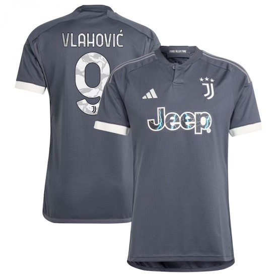 Dušan Vlahović Juventus adidas 2023/24 Third Replica Player Jersey - Gray