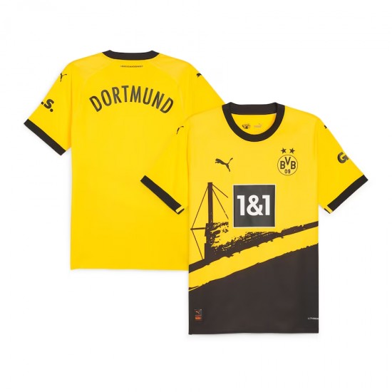 Borussia Dortmund Puma 2023/24 Home Authentic Jersey - Yellow