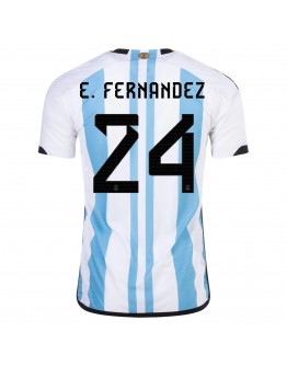 Men's Copy adidas E. Fernandez Argentina Home Jersey 2022 - 3 Stars