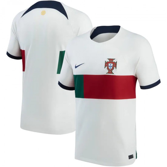 Portugal National Team Nike 2022/23 Away Breathe Stadium Replica Blank Jersey - White