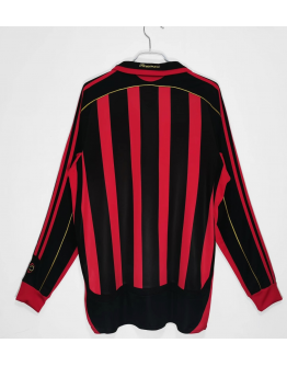 2006/2007 AC Milan Home fan version long sleeves Retro Jersey-Red