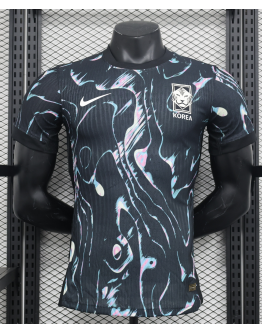 South Korea National Team Nike 2024 Copy Player Version Soccer Jersey Away - Black