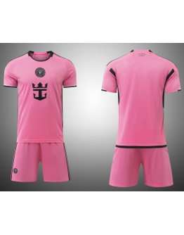 2024 kids Replica Soccer uniforms for Inter Miami FC Home  - Pink