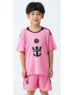 2024 kids Replica Soccer uniforms for Inter Miami FC Home  - Pink