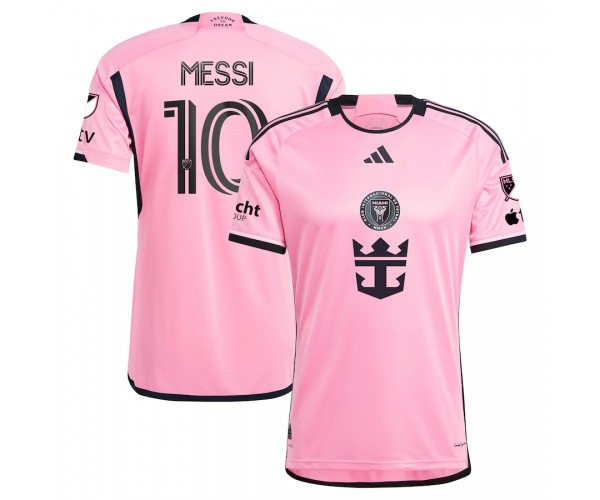 2024 Messi #10 Jersey Inter Miami Home Player Version with patches on - Pink