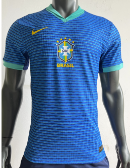 2024 Brazil National Team Nike Away Breathe Stadium Replica Player Jersey - Blue