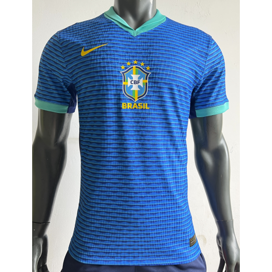 Brazil National Team Nike 2024 Away Breathe Stadium Replica Player Jersey - Blue