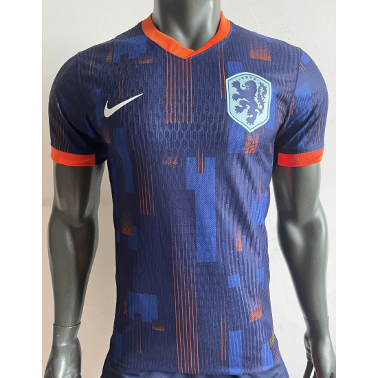 Netherlands National Team Nike 2024 Away Player Version Copy Soccer Jerseys - Blue