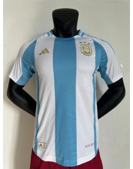 2024/25 Men's Authentic adidas Argentina Home Replica Soccer Jersey Player Version- 3 Stars