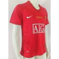 Manchester United 07/08 season retro fan version home jersey-red