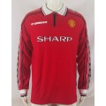 Manchester United 98/00 season retro long-sleeved fan version home jersey-red