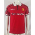 Manchester United 98/00 season retro long-sleeved fan version home jersey-red