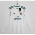 Real Madrid 17/18 season retro fan version long-sleeved home jersey -white