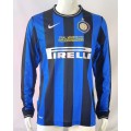 2009/2010 Inter Milan Home fan version long sleeves Retro Jersey-blue