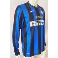 2009/2010 Inter Milan Home fan version long sleeves Retro Jersey-blue