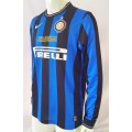 2009/2010 Inter Milan Home fan version long sleeves Retro Jersey-blue