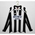 Juventus  1997/98  season Home Fan version long sleeves retro Jersey- Black