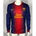 12/13Barcelona Messi retro home fan version  long sleeves jersey-Royal