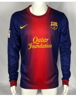 12/13 season Barcelona Messi retro home fan version  long sleeves jersey-Royal