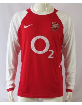 Arsenal  2002/04 season retro home fan version jerseys long sleeves- Red