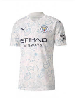 Manchester City Puma 2020/21 Away Custom Replica Jersey - White