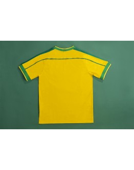 1998 Brazil home retro fan version jersey-yellow