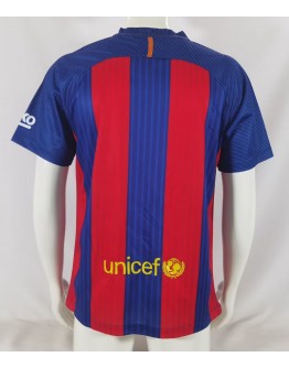 16/17 season Barcelona Messi retro home fan version jersey-Royal