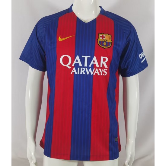 16/17 season Barcelona Messi retro home fan version jersey-Royal