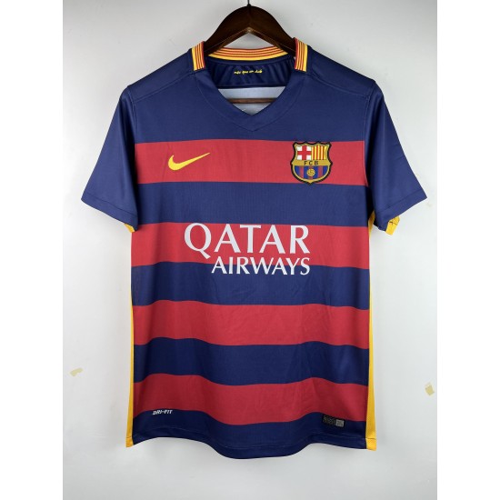 15/16 season Barcelona Messi retro home fan version jersey-Royal