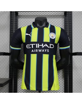 Manchester City Puma 2024/25 Away Custom Player Version Jersey - yellow