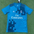 Real Madrid 17/18 season retro fan version way jersey -blue