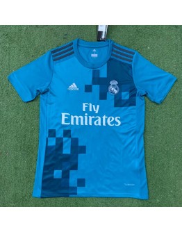 Real Madrid 17/18 season retro fan version way jersey -blue