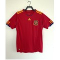 Spanish national team 2009/10 season retro home fan version Jersey - red