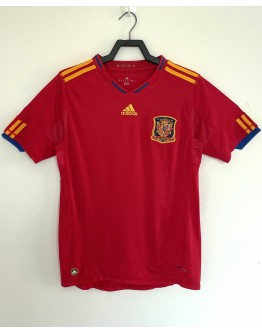 Spanish national team 2009/10 season retro home fan version Jersey - red