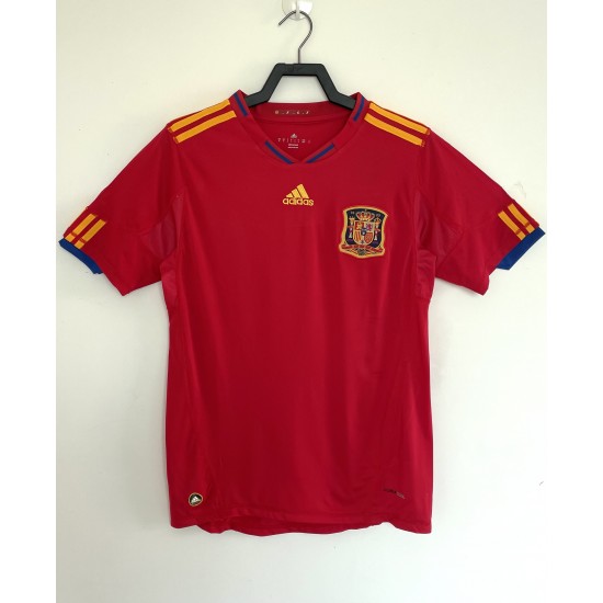 Spanish national team 2009/10 season retro home fan version Jersey - red