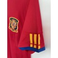 Spanish national team 2009/10 season retro home fan version Jersey - red