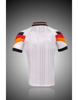 Germany National Team 1992 season retro home fan version Jersey - White