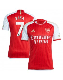 Bukayo Saka Arsenal adidas 2023/24 Home Replica Player Jersey - Red