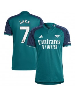 Bukayo Saka Arsenal adidas 2023/24 Third Replica Player Jersey - Green