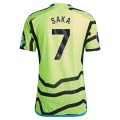 Bukayo Saka Arsenal adidas 2023/24 Away Authentic Player Jersey - Yellow