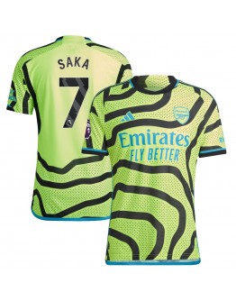 Bukayo Saka Arsenal adidas 2023/24 Away Replica Player Jersey - Yellow